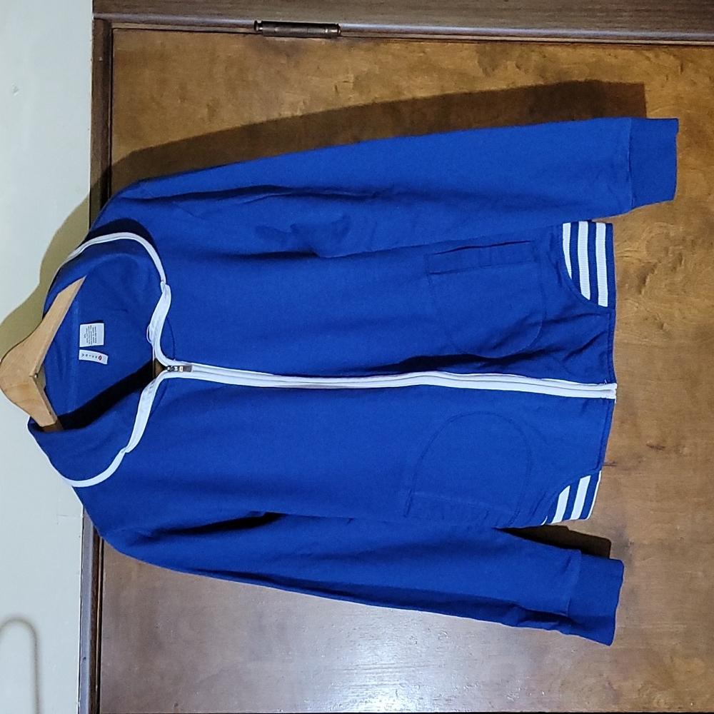 VOICE Women's Zip Jacket Size XL Blue and White